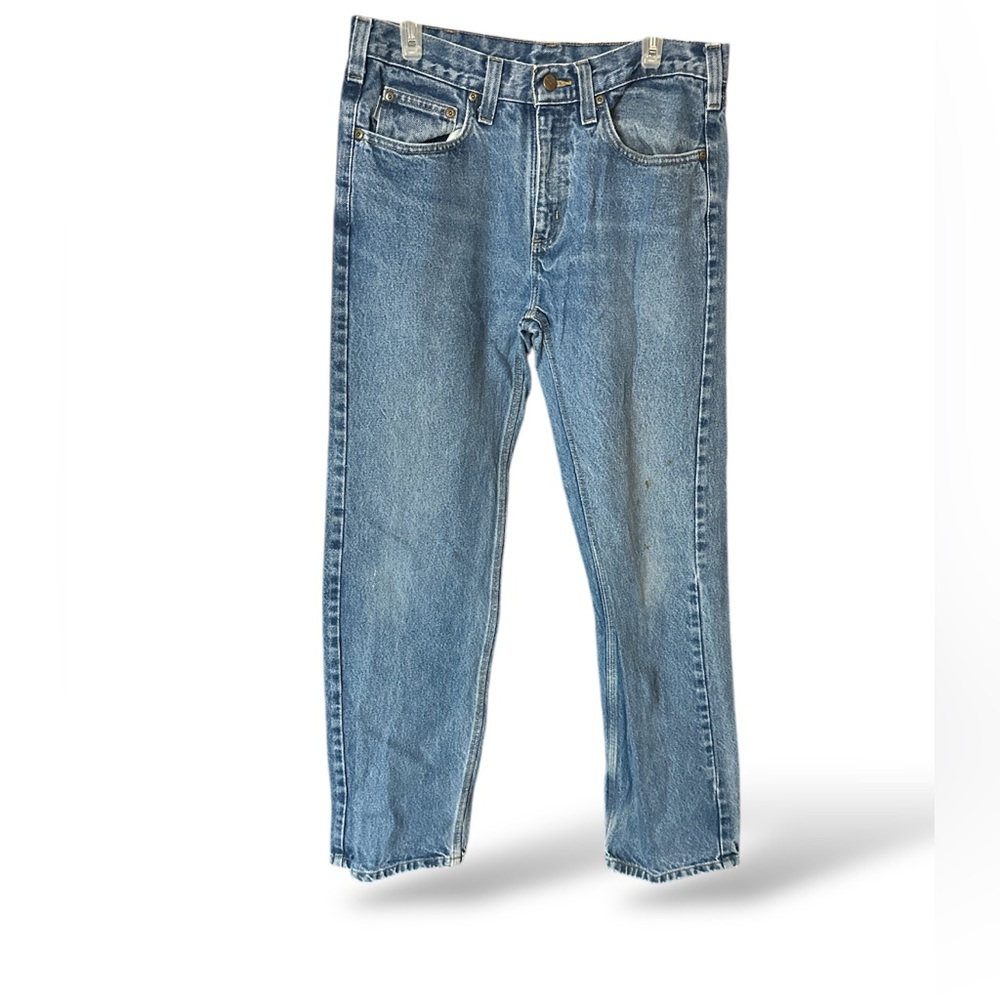 Vintage Classic Carhartt Blue‎ Men's Blue work Jeans size 34x32 (A135)